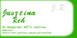 jusztina reh business card